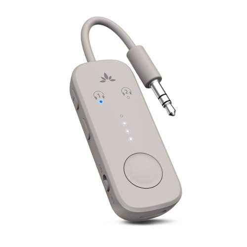 Avantree Relay - Premium Airplane Bluetooth Adapter with Advanced Qualcomm Chipset, 2 Headphones Support, 25hrs Play Time, aptX Adaptive & HD Audio Transmitter for Airpods, Bose & Travel Flight - Image 1