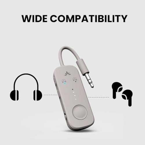 Avantree Relay - Premium Airplane Bluetooth Adapter with Advanced Qualcomm Chipset, 2 Headphones Support, 25hrs Play Time, aptX Adaptive & HD Audio Transmitter for Airpods, Bose & Travel Flight - Image 4