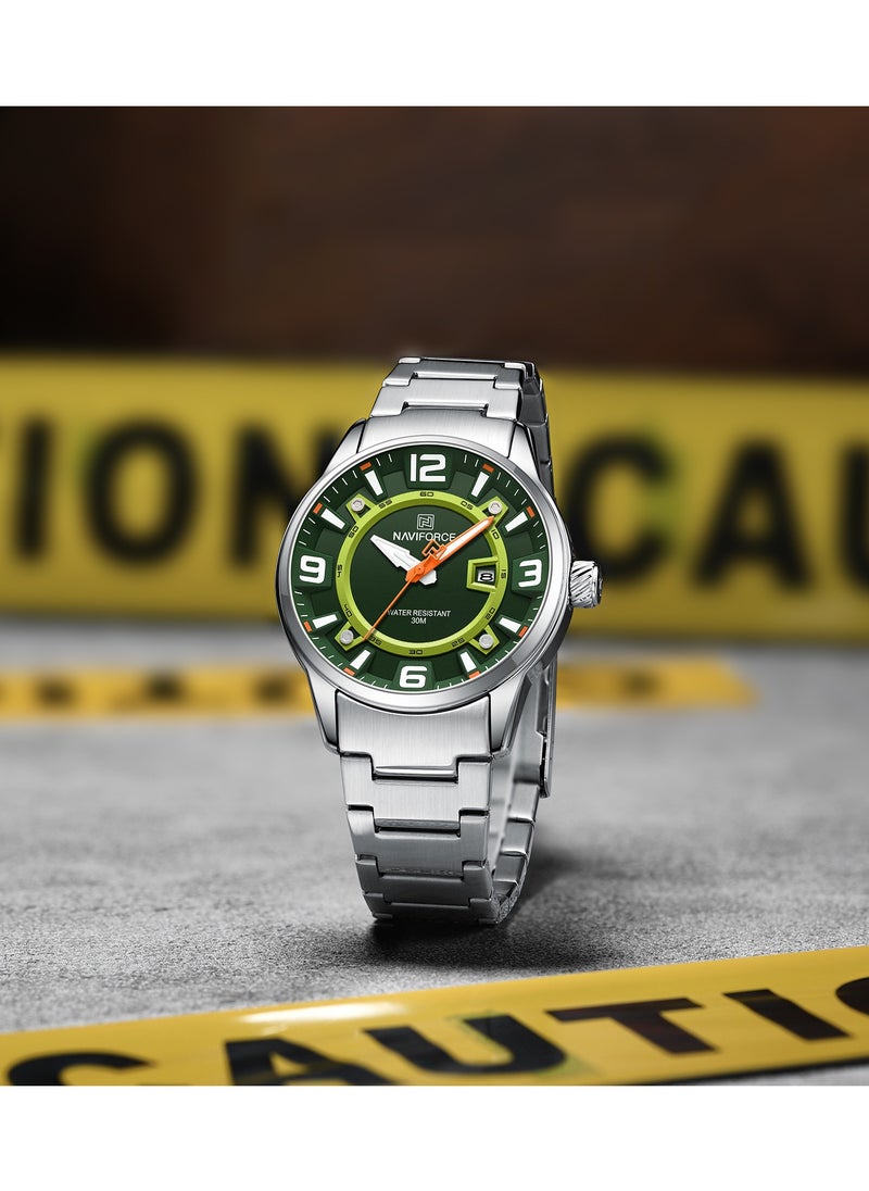 NAVIFORCE Elegant Stainless Steel Analog Wrist Watch for Men with Date Display Water Resistant Stylish Business and Casual Timepiece Durable Bracelet Comfortable Wear  - Image 4