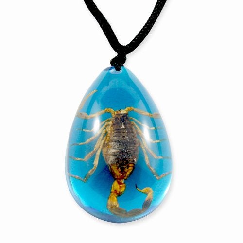 REALBUG Gold Scorpion Necklace Blue large - Image 1