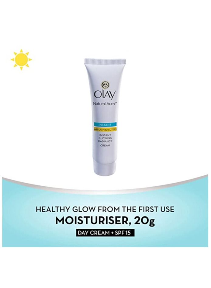 Olay Natural Aura Vitamin B3, Pro B5, E With Uv Protection Cream, 20gm - Image 2