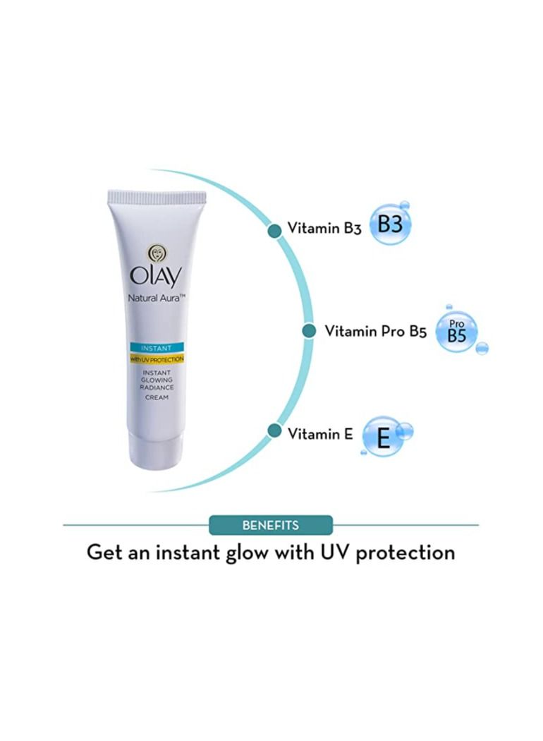 Olay Natural Aura Vitamin B3, Pro B5, E With Uv Protection Cream, 20gm - Image 4