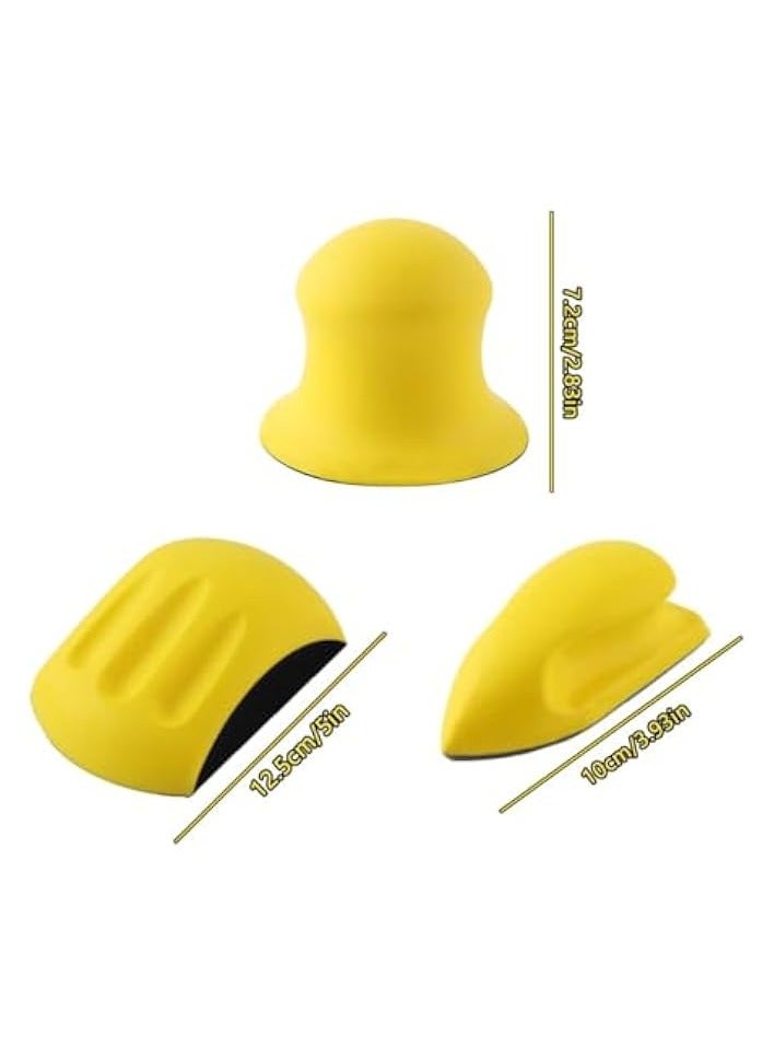 PROMASS Hand Sanding Pad Block, 3 pcs Hook and Loop Hand Sanding Pad Block Hand Sanding Pad Blocks Hand Polishing Block with Hook and Loop Disc Hand Sanding Block  - Image 2