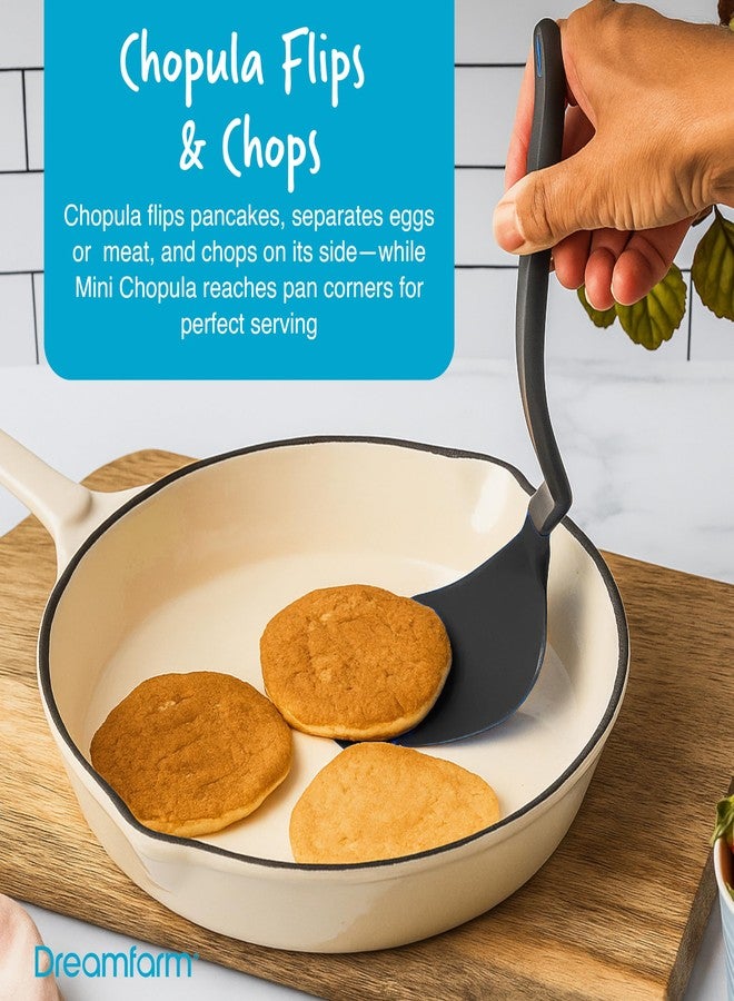 دريم فارم مجموعة أدوات المطبخ اليومية من دريم فارم (أسود) - ملقط كلونجز لايت كليك-لوك، وملاعق كشط، وملاعق مسطحة صغيرة، وملاعق مسطحة كبيرة، وملاعق مسطحة صغيرة - مصنوعة من النايلون/السيليكون المقاوم للحرارة للطبخ والخبز - Image 3