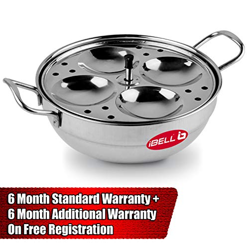iBELL Stainless Steel Idly Pot & Pan Sets (2.5L), Silver - Image 2