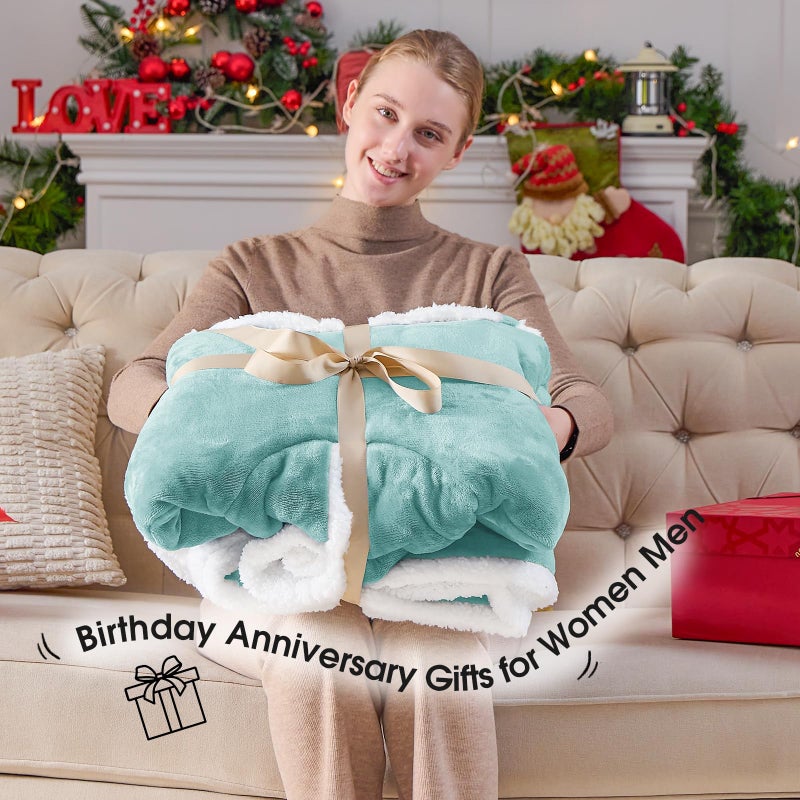 JOYWOO Wearable Blanket Hoodie,Oversized Cat Lovers Sweatshirt Blanket for Adult & Teens, Birthday Gifts for Women Men Mom Girl Boys,Cozy Sherpa Fuzzy Blanket Giant Pocket Gifts,Blue Gray Small - Image 5