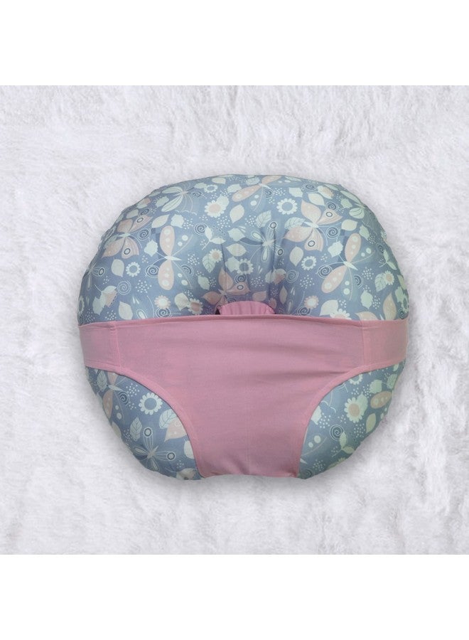 كراديل كروفت وسادة تغذية الطفل 5 في 1 مع غطاء قابل للفصل من القطن بنسبة 100% | مع حزام وطوق للأطفال | وسادة الرضاعة الطبيعية | وسادة الرضاعة نوفا - (Kk5In1-221)، رمادي، ألفا - Image 2