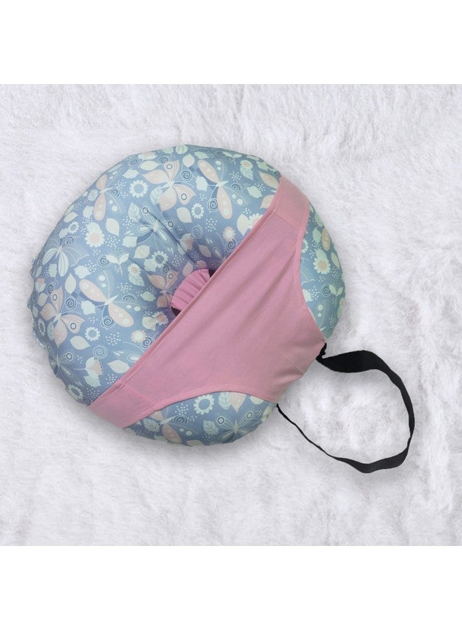 كراديل كروفت وسادة تغذية الطفل 5 في 1 مع غطاء قابل للفصل من القطن بنسبة 100% | مع حزام وطوق للأطفال | وسادة الرضاعة الطبيعية | وسادة الرضاعة نوفا - (Kk5In1-221)، رمادي، ألفا - Image 3