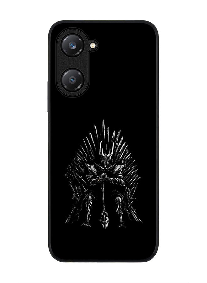 Stylizedd Rugged Black edge case for Vivo Y28s 5G / Vivo Y18 4G /Vivo Y03 4G, Slim fit Soft Case Flexible Anti Drop TPU Gel Thin Cover - GOT One Throne - Image 1