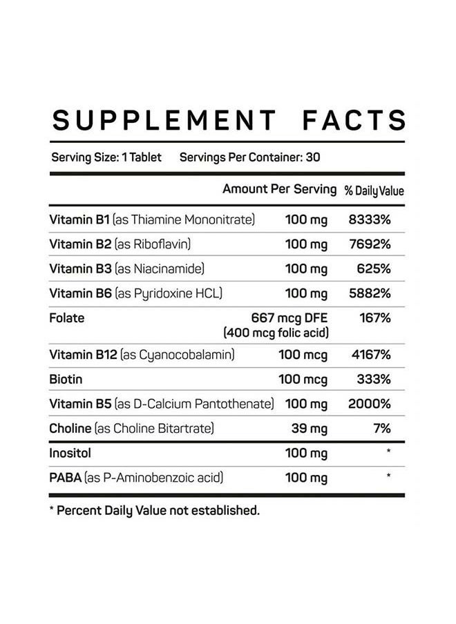 Vitamax B-Complex 100MG Tab 30's  - Image 2