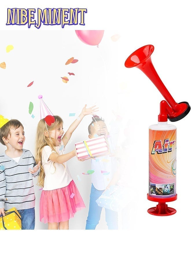 NIBEMINENT 2pcs Plastic Loud Air Pump Horn Handheld Concerts Boating Horn Trump Noisemakers for Kids Birthday Party, Football Match Sporting Events, Festival Celebrations, Fog Warning Horn Trump - Image 5
