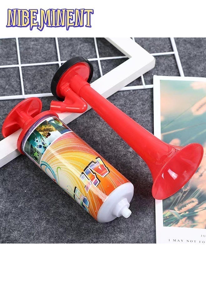 NIBEMINENT 2pcs Plastic Loud Air Pump Horn Handheld Concerts Boating Horn Trump Noisemakers for Kids Birthday Party, Football Match Sporting Events, Festival Celebrations, Fog Warning Horn Trump - Image 4