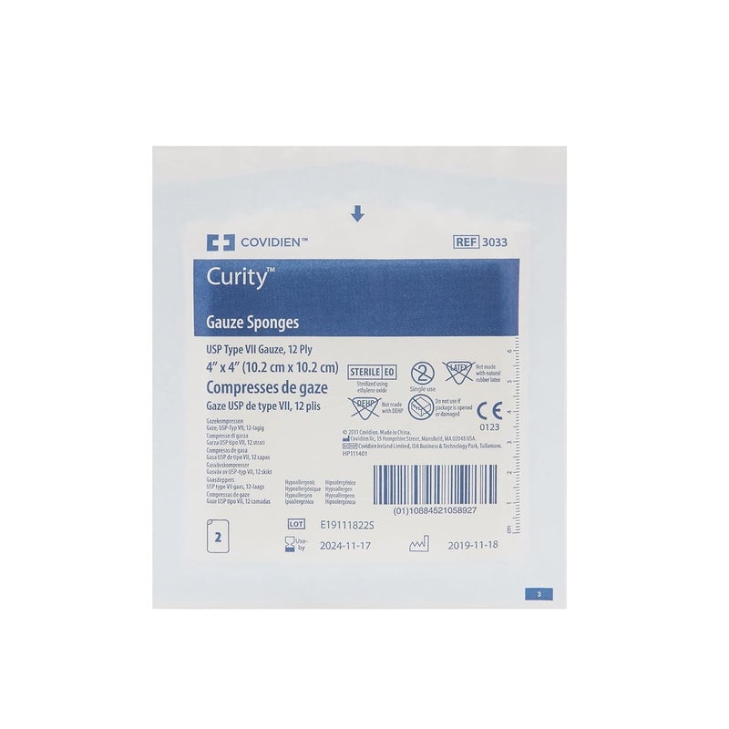 Covidien 3033 Curity Gauze Sponges Sterile 12Ply 4 x 4 - Image 3