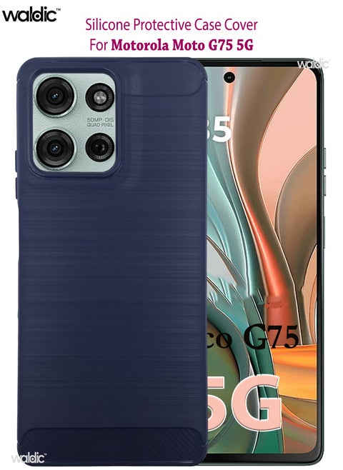 Motorola Moto G75 5G Premium Silicone Case For Motorola Moto G75 5G - Dark Blue