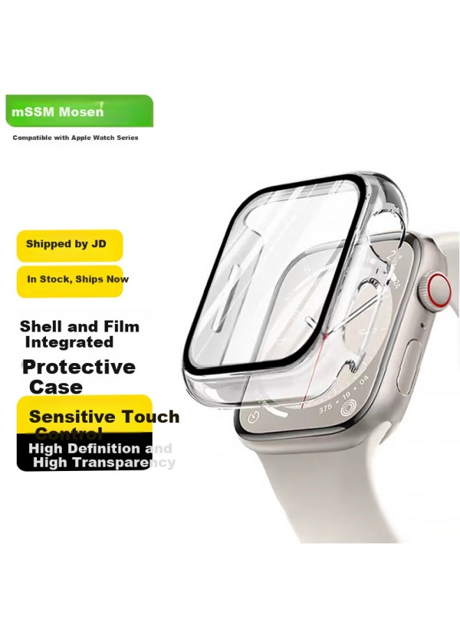 Mssm Transparent Full Coverage Protective Case For Apple Watch S9/8/7/6/5/Se 45Mm, Shockproof And Scratch-Resistant Apple Iwatch Cover - Image 1