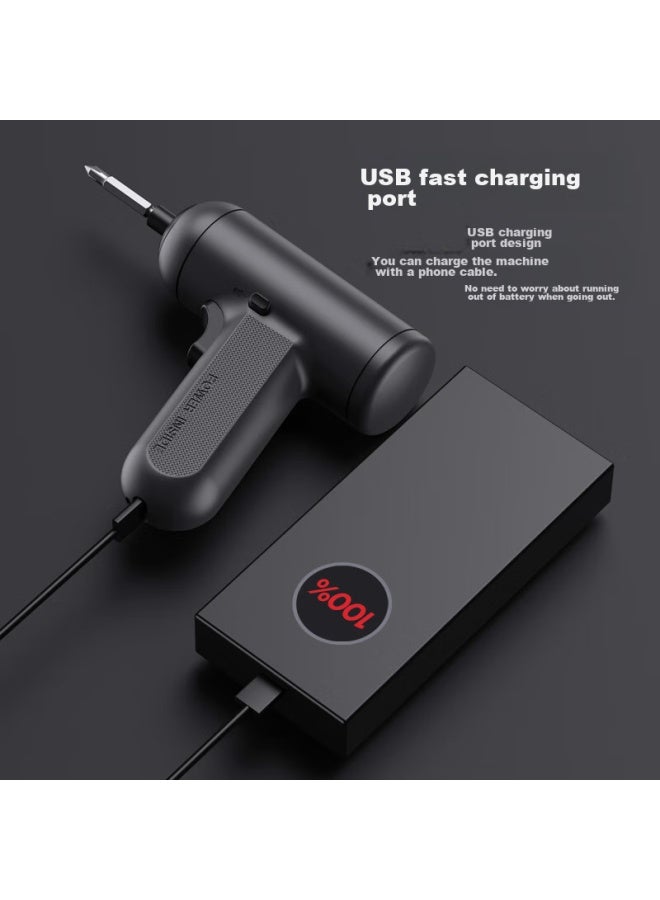 Delixi Electric Screwdriver, Rechargeable Household Drill, Fully Automatic, Compact Screwdriver Tool - Image 1