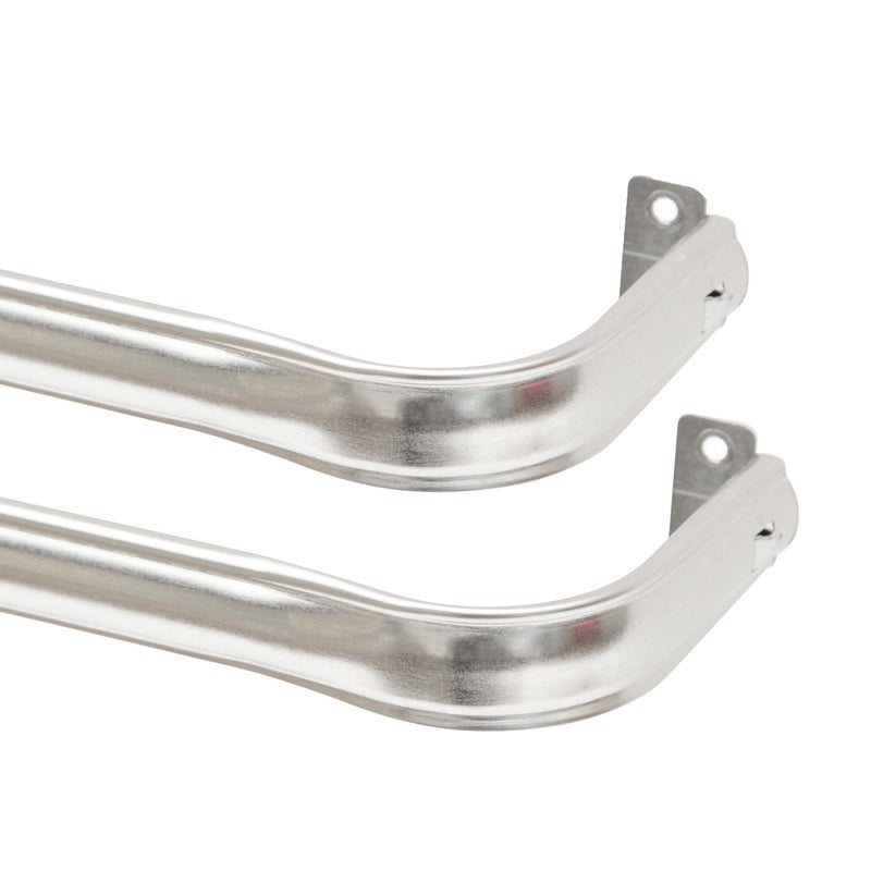 Interior Living 2848 in Superior Hold Premium Curtain Rod 2Pack Silver