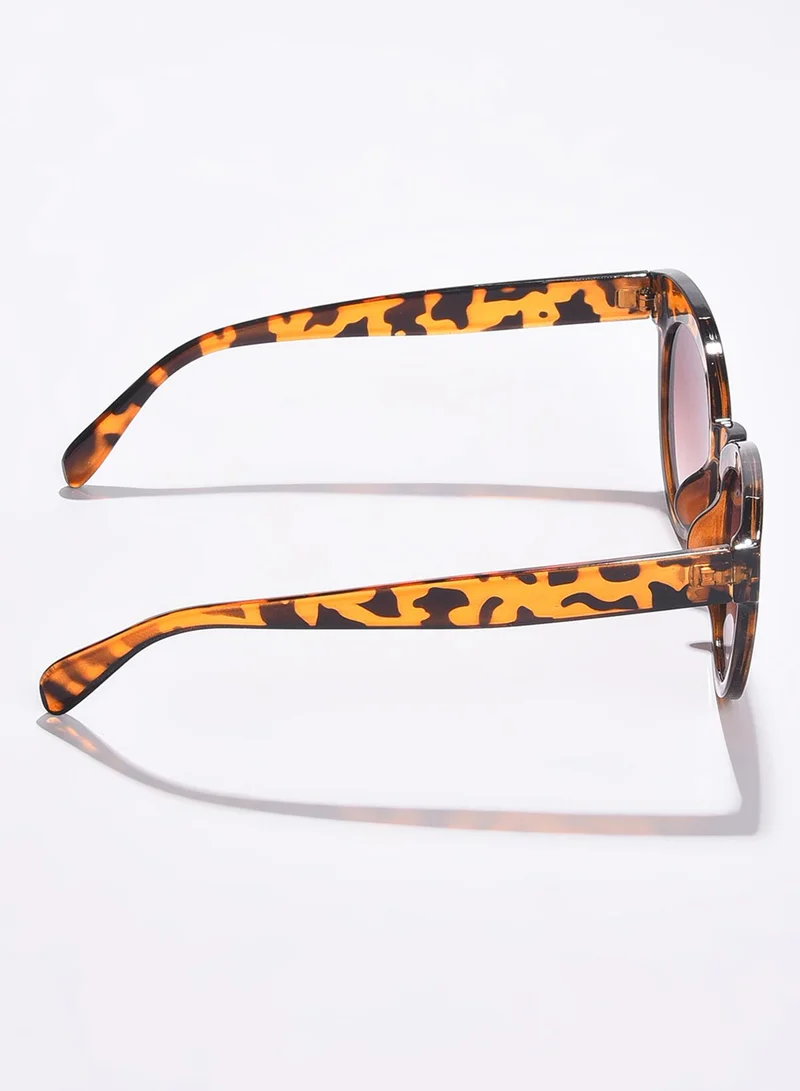 Haute Sauce Black Lens Brown Cateye Sunglasses