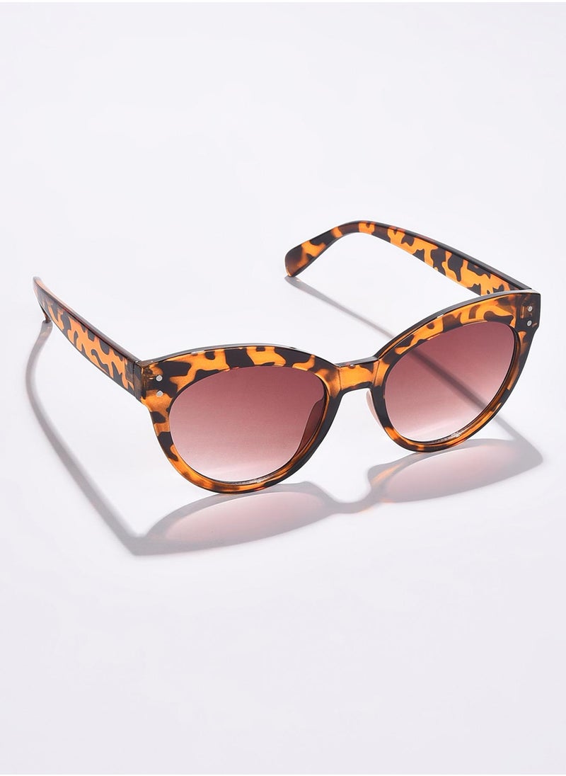 Haute Sauce Black Lens Brown Cateye Sunglasses  - Image 1