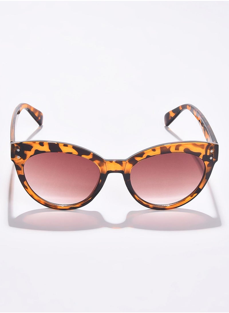 Haute Sauce Black Lens Brown Cateye Sunglasses  - Image 3