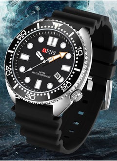 Sanda OFNS New Style Fashion 8033 Men's Quartz Watch Simple Fashion Waterproof Calendar Watch Casual Silicone Strap Watch Wristwatch  - Image 2
