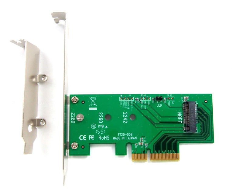 Ableconn PEXM2-SSD PCIe M.2 Adapter - Supports NVMe/AHCI M.2 SSDs (2280, 2260, 2242) - PCIe 4.0/3.0 Compatible - Image 1