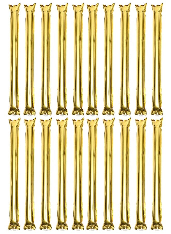 HANABASS 24 Pcs Gold Inflatable Thunder Sticks Noise Makers for Sporting Events, Graduation Party, Soccer Cheering Items - Image 1