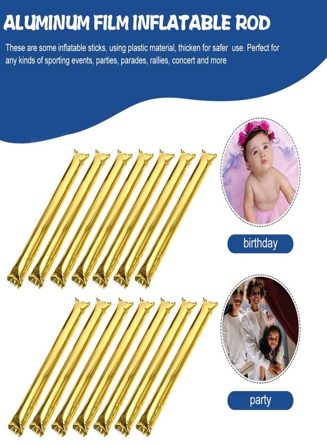 HANABASS 24 Pcs Gold Inflatable Thunder Sticks Noise Makers for Sporting Events, Graduation Party, Soccer Cheering Items - Image 3