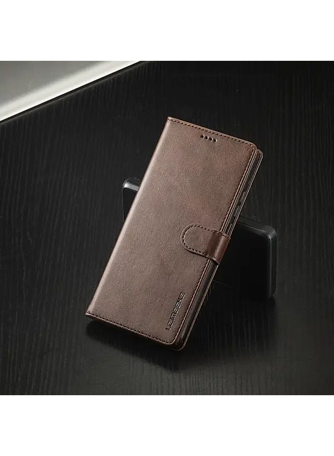 Rose Red PU Leather Flip Wallet Phone Case For Redmi Note 13 Pro 5G Cover - Image 1