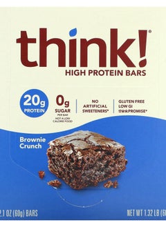 Think High Protein Bars Brownie Crunch 10 Bars 2.1 oz (60 g) Each 