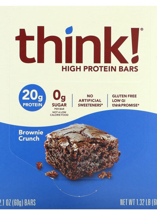 Think High Protein Bars Brownie Crunch 10 Bars 2.1 oz (60 g) Each
