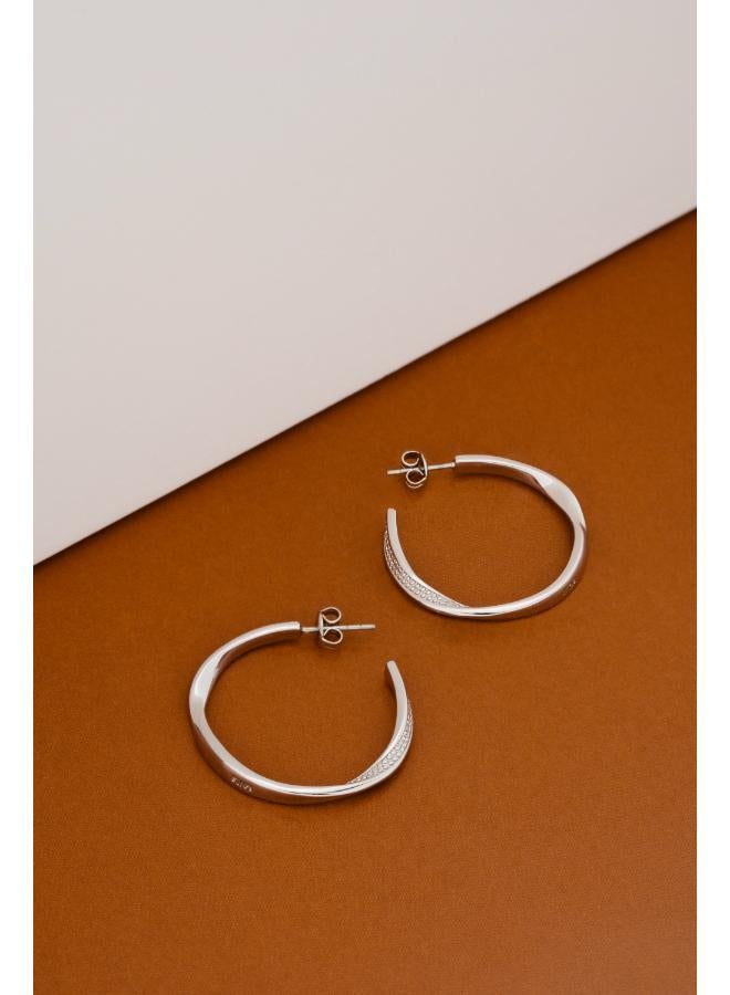 Karen Millen Textured Twist Hoop Earring  - Image 3