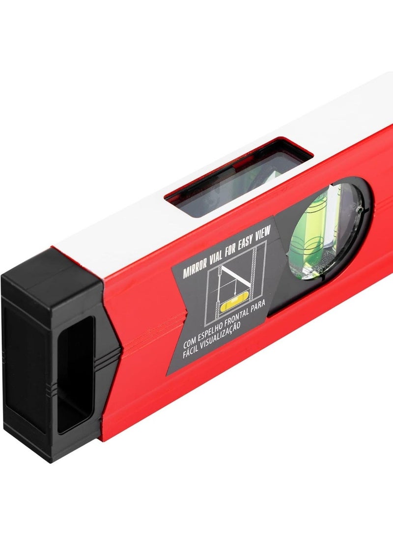 MTX Milled, 3 Eyelets 1 Mirror, Reinforced Aluminium Magnetic Level Gauge (1000mm) - Image 4