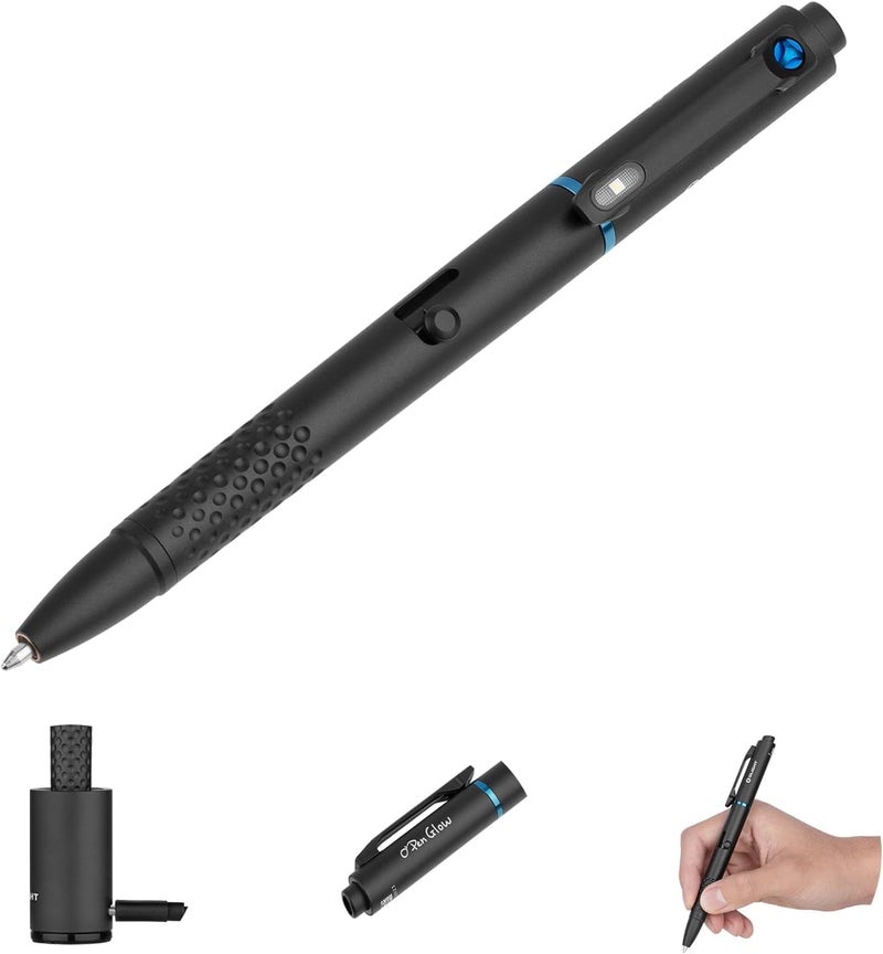 OLIGHT OPen Glow EDC Pen Light 120 Lumens with Green Beam Rechargeable LED Flashlight for Outdoor Uses Writing Adventure Professional Business GiftBlack