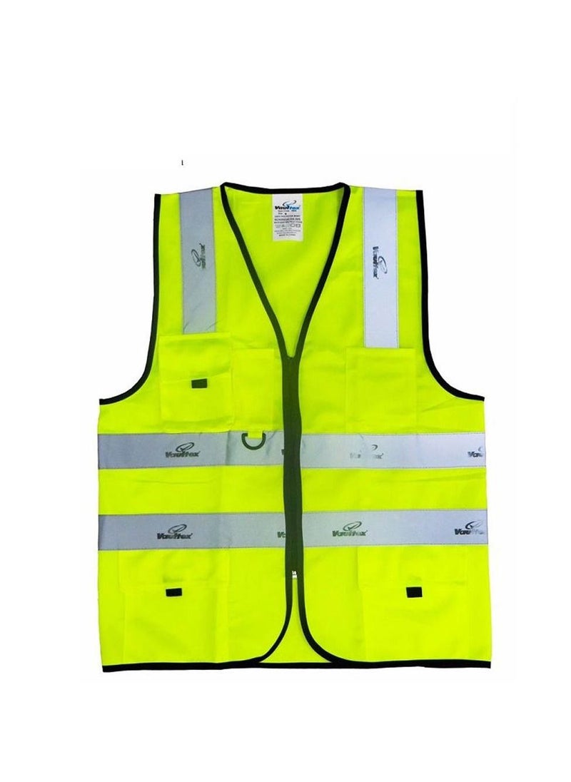 Vaultex Reflective Vest Safety Jacket High Visibility Light Weight Breathable Washable  S 