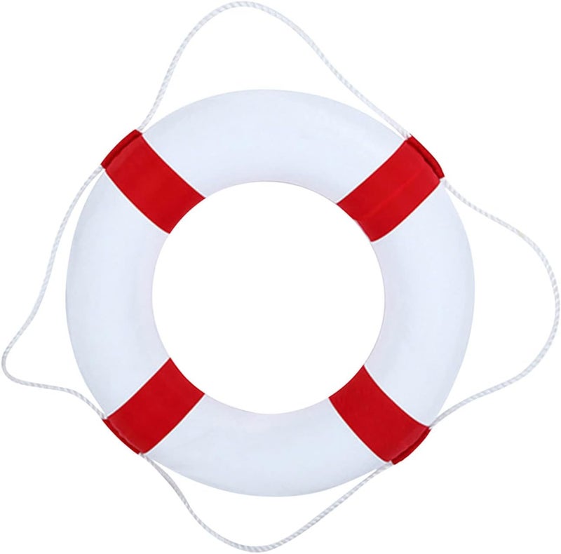 cheekyglo Foam Swim Rings - Swimming Pool Life Ring Buoy with Perimeter Rope for Kids, Blue Red Lifering Swimming Pool Safety Life Preserver with Perimeter Rope - Image 1
