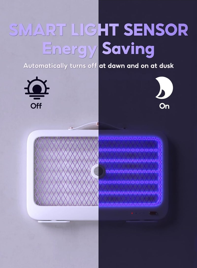 Excefore Bug Zapper with Light Sensor Indoor Mosquito Zapper with LED UV Light Rechargeable Mosquito Killer Lamp with Bait for Camping Patio Home Office - Image 3