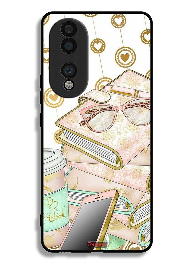 Tolwak Honor 70 Protective Case Cover Glasses On Books - Image 2