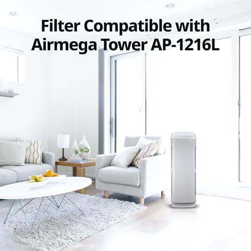 COWAY حزمة فلتر بديل Coway AP-1216-FP لـ AP-1216L ، أسود - Image 2