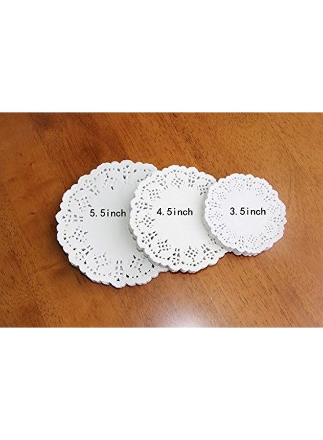 Decora 180 Pieces White Round Paper Lace Doilies For Birthday Party And Wedding Tablewear Decoration 3.5Inch4.5Inch5.5Inch - Image 3