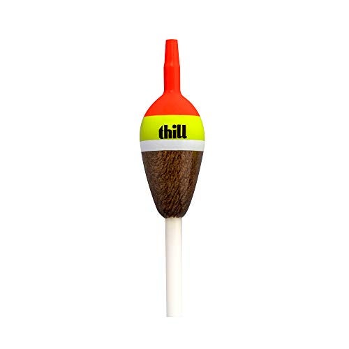 Thill America's Classic Float Fishing Bobber with Buoyant Balsa Wood Body, Pack of 2, 3/4" Oval Shorty, Slip Float - Image 1