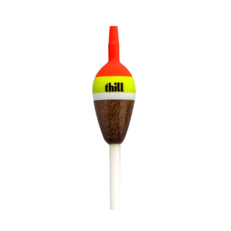 Thill America's Classic Float Fishing Bobber with Buoyant Balsa Wood Body, Pack of 2, 3/4" Oval Shorty, Slip Float - Image 2