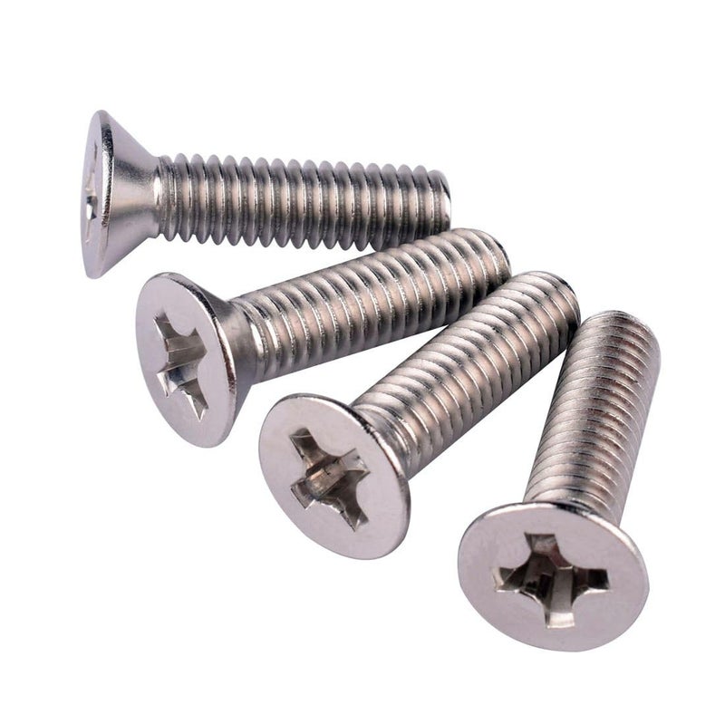 VAMUOEFL 3/8-16 x 3/4" Phillips Flat Head Machine Screws, Stainless Steel 304 (18-8), UNC Coarse Thread, Countersunk Head Machine Screws, 10Pcs - Image 4