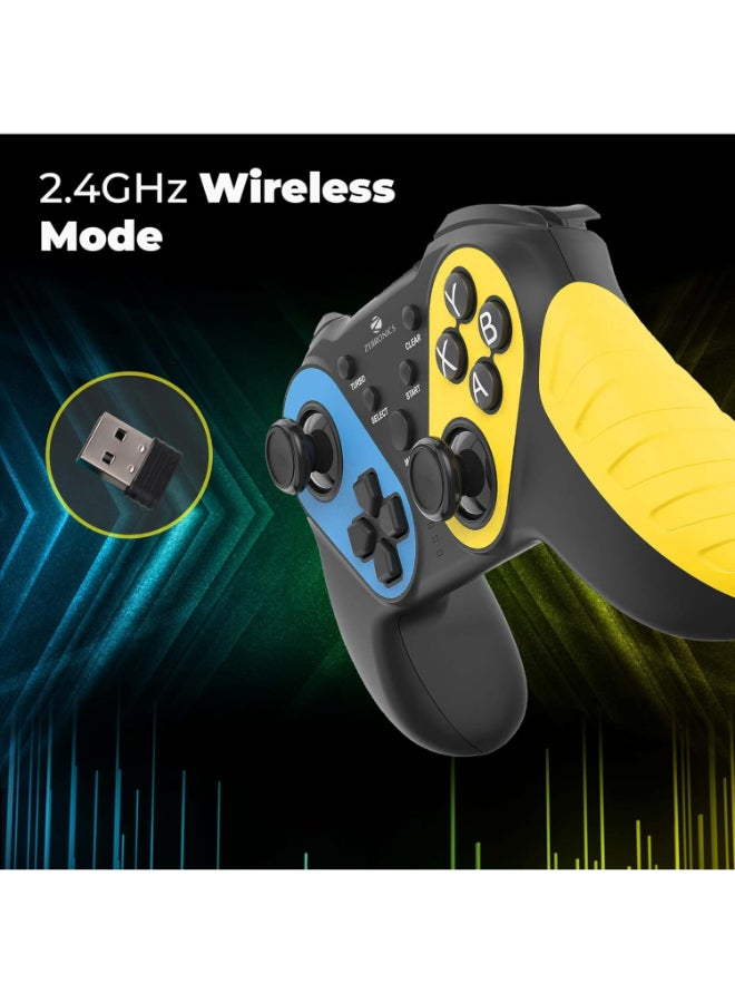 ZEBRONICS Renewed - Zeb-MAX Play Windows Compatible 2.4GHz Wireless Gamepad with 10H* Backup - Image 3