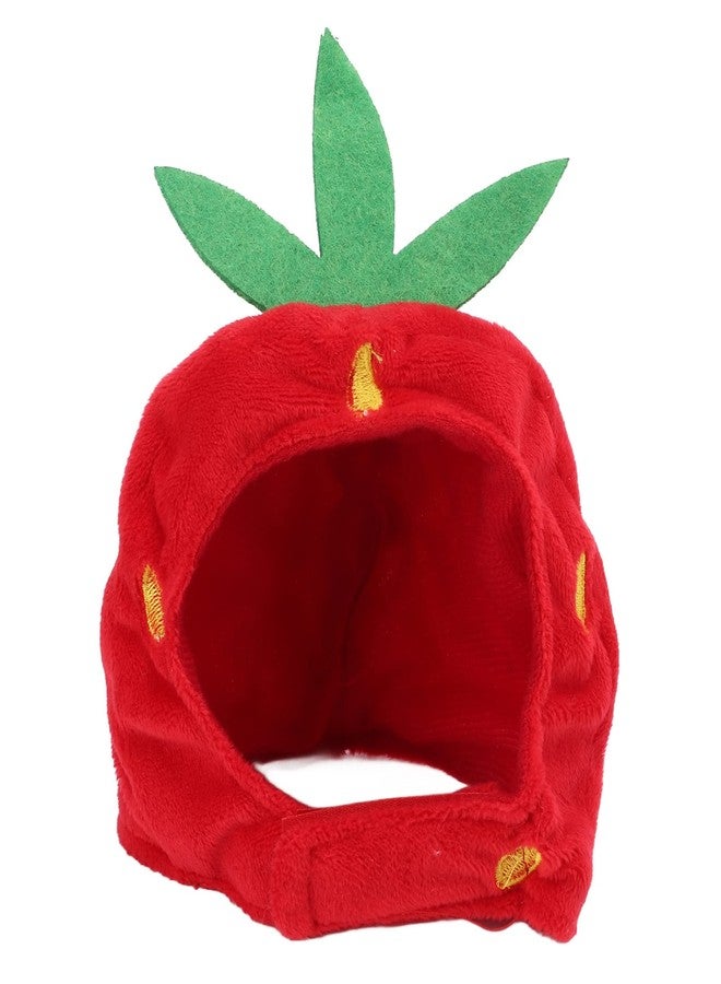 Restokki Pet Costume Hat, Cute Cat Hat, Strawberry Pet Hat, Strawberry Cat Hat Adjustable Comfortable Pet Costume Decoration Headgear - Image 2