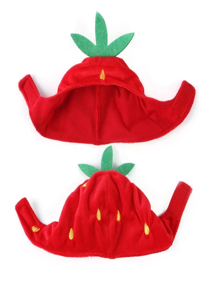 Restokki Pet Costume Hat, Cute Cat Hat, Strawberry Pet Hat, Strawberry Cat Hat Adjustable Comfortable Pet Costume Decoration Headgear - Image 3