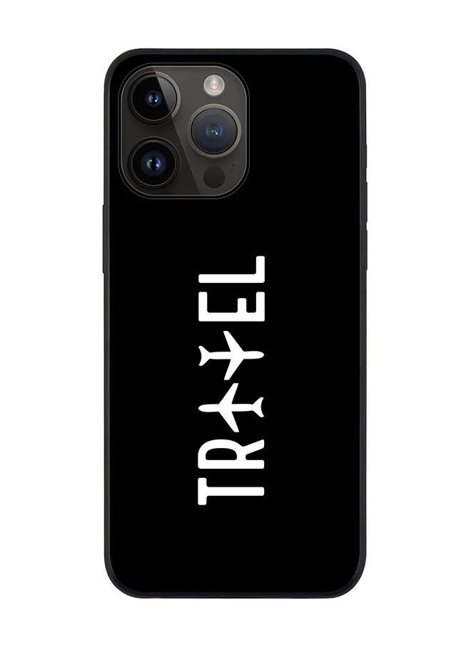 Stylizedd Rugged Black edge case for Apple iPhone 14 Pro Max Slim fit Soft Case Flexible Rubber Edges Anti Drop TPU Gel Thin Cover - Travel  - Image 1