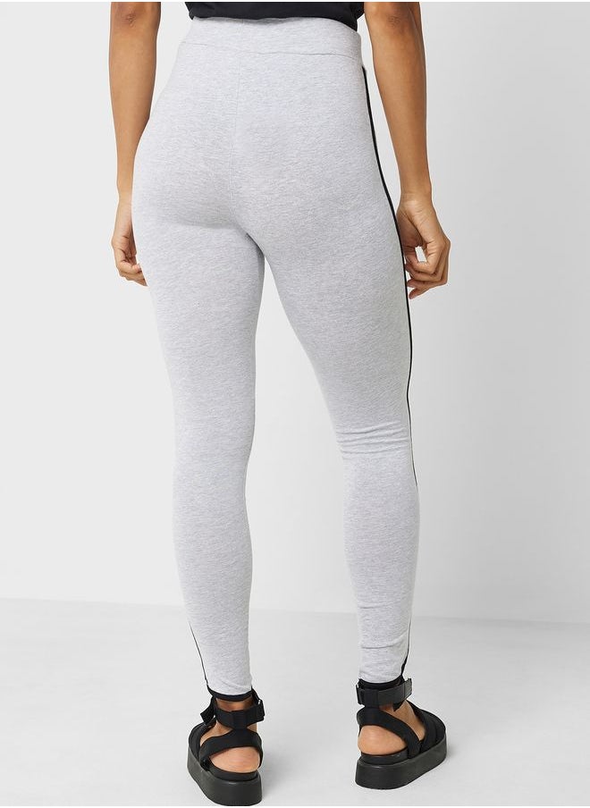 Ginger Basics - Contrast Side Paneled Leggings - Image 1