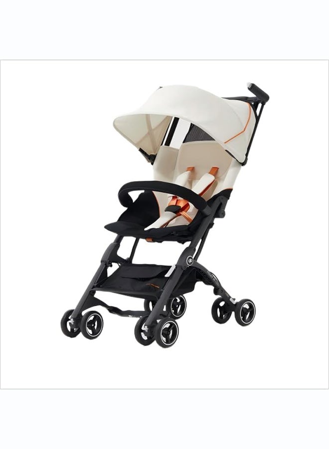 GB Pockit All-Terrain Travel Stroller Airplane Cabin for 22kg Weight Baby, Compact Lightwight Stroller for Toddler, Foldable Pushchair with Removable Canopy, Black&Gold - Image 1