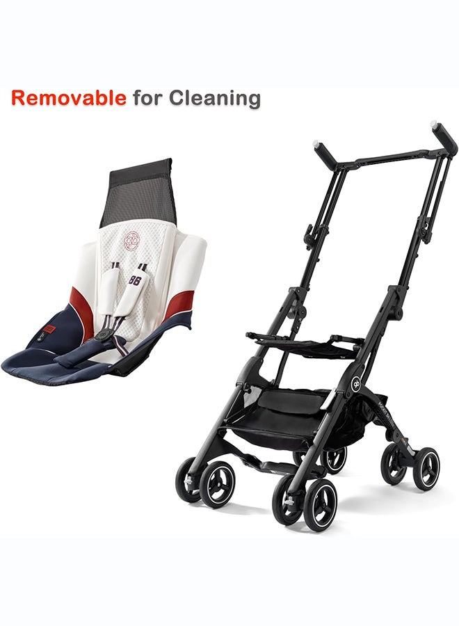 GB Pockit All-Terrain Travel Stroller Airplane Cabin for 22kg Weight Baby, Compact Lightwight Stroller for Toddler, Foldable Pushchair with Removable Canopy, Black&Gold - Image 4